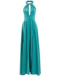 Saiid Kobeisy - Vertical Cut-Out Ring-Detail Maxi Dress - Lyst