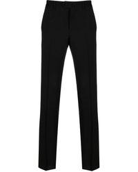 Emporio Armani - Virgin-wool Mid-rise Tapered Trousers - Lyst