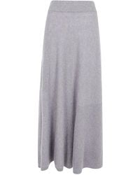 Emporio Armani - Wool Long Skirt - Lyst