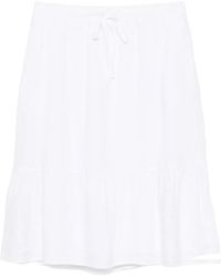 DKNY - Tiered Drawstring Midi Skirt - Lyst