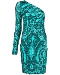 Etro - Paisley-print One-shoulder Dress - Lyst