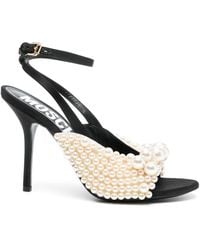 Moschino - 110Mm Faux-Pearl Embellished Sandals - Lyst