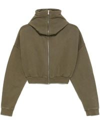 Entire studios - Cropped Full Zip Hoodie - Lyst
