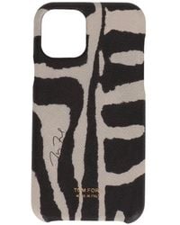 Tom Ford - Zebra-Print Grained-Texture Phone Case - Lyst