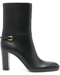 Saint Laurent - 90Mm Buckle Detail Boots - Lyst