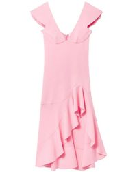 Stella McCartney - Ruffled V-Neck Dress - Lyst