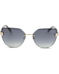 Chopard - Rahmenlose Sonnenbrille Mit Kristallen - Lyst