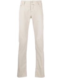 Jacob Cohen - Gerade Hose Mit Logo-Stickerei - Lyst
