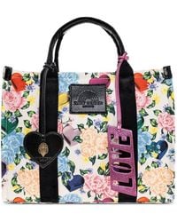 Kurt Geiger - Floral Heart-Charm Tote Bag - Lyst