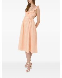 For Love & Lemons - Ruffled Cut-Out Midi Dress - Lyst
