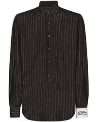 Dolce & Gabbana - Striped Long-Sleeved Shirt - Lyst