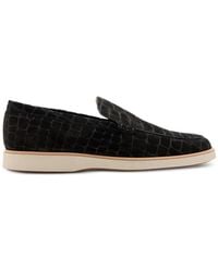 Magnanni - Mocassins En Daim À Effet Peau De Crocodile - Lyst