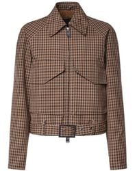 Dondup - Gingham-Check Belted Jacket - Lyst