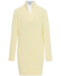 Loewe - Ribbed-Knit Layered-Effect Mini Dress - Lyst
