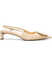 Jacquemus - 40mm Duelo B Leather Slingback Heels - Lyst