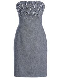 Genny - Crystal-Embellished Strapless Mini Dress - Lyst