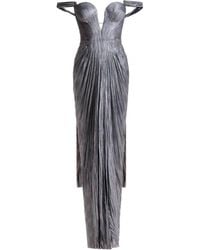 Maria Lucia Hohan - Pleated Off-Shoulder Maxi Dress - Lyst
