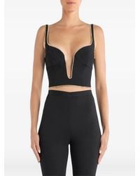 Etro - Rhinestone-Embellished Sweetheart-Neck Top - Lyst