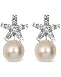 Jennifer Behr - Novella Oorbellen Met Kristallen Parel - Lyst