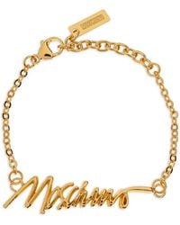Moschino - Logo-Plaque Chain Bracelet - Lyst