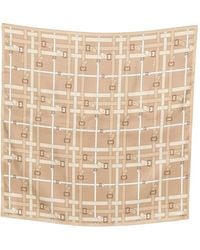 Burberry - Belt Check Silk Scarf - Lyst