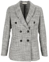 Circolo 1901 - Double-Breasted Checked Jacket - Lyst