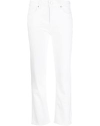 PAIGE - Halbhohe Cropped-Jeans - Lyst