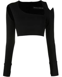 Gloria Coelho - Cut-Out Detailed Crop Top - Lyst