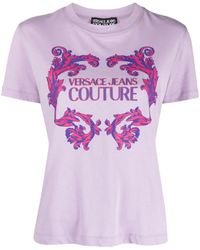 Versace Jeans Couture - Logo-Print Cotton T-Shirt - Lyst
