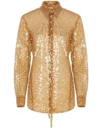 Rabanne - Sequin-Embroidered Shirt - Lyst