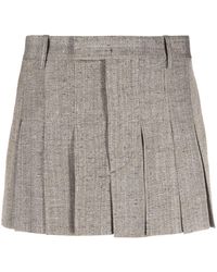 Bottega Veneta - Tailored Pleated Skirt - Women's - Viscose/silk/cotton - Lyst