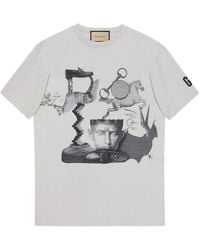 Gucci - Graphic-print Cotton-jersey T-shirt - Lyst