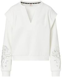 Liu Jo - Sweatshirt With Jewel Embroidery - Lyst