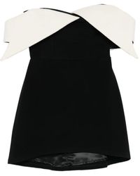 Vestiaire d'un Oiseau Libre - Off-Shoulder Mini-Jurk Met Kraag - Lyst