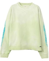KAMIYA - Flame-Printed Cotton Sweater - Lyst