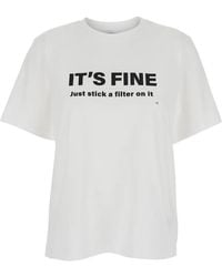 Victoria Beckham - Just Stick A Filter On It Slogan T-Shirt - Lyst