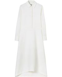 Jil Sander - Long-sleeve Cotton Long Dress - Lyst