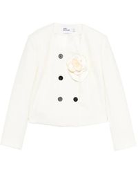 Self-Portrait - Floral Detail Fitted Jacket - Lyst