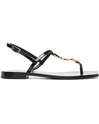 Versace - Medusa Patent Sandal - Lyst