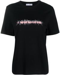 Rabanne - T-shirt Verfraaid Met Logo - Lyst