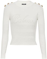 Balmain - Signature Logo Sweater - Lyst
