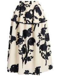 Erdem - Fil Coupé Poplin Midi Skirt - Lyst