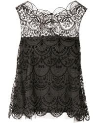 Shiatzy Chen - Blouse Sans Manches À Superposition En Dentelle - Lyst