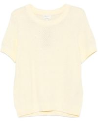 MAISON 123 - Pointelle-Knit Short-Sleeve Sweater - Lyst