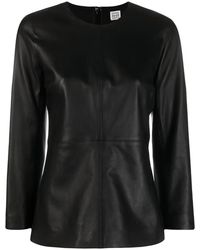 TOTEME - Panelled Leather Top - Lyst