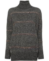 Brunello Cucinelli - Wool Turtle-Neck Sweater - Lyst