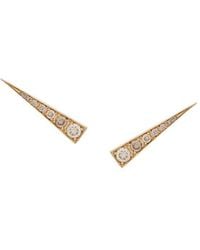 Daou 18kt Yellow Gold Spark Diamond Earrings - Metallic