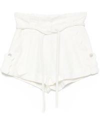 FARM Rio - Belted Linen Shorts - Lyst