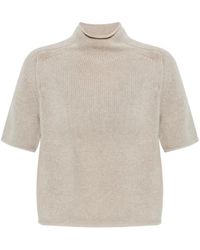 Lisa Yang - Ribbed Short-Sleeve Knitted Top - Lyst
