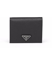 Prada - Small Saffiano Leather Wallet - Lyst